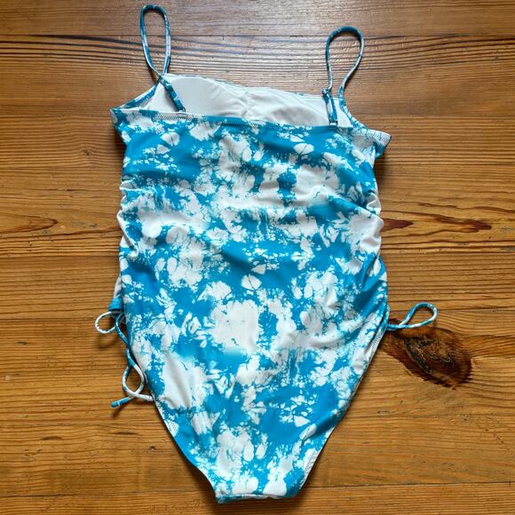 No Boundaries blue white tie dyed cheeky one piece swimsuit SIZE L - Picture 5 of 5